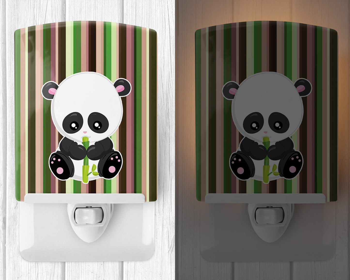 Bamboo Flute Panda Ceramic Night Light BB6803CNL