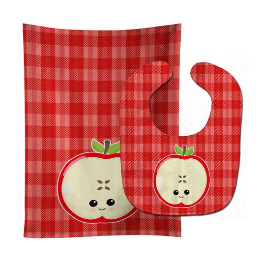 Apple Face Baby Bib & Burp Cloth BB6983STBU