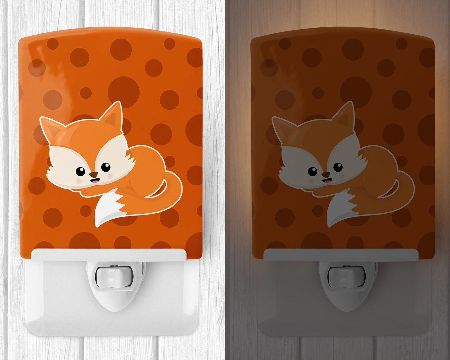 Baby Fox Polkadot Ceramic Night Light BB7086CNL