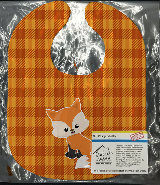 Baby Fox Gingham Baby Bib BB7087BIB