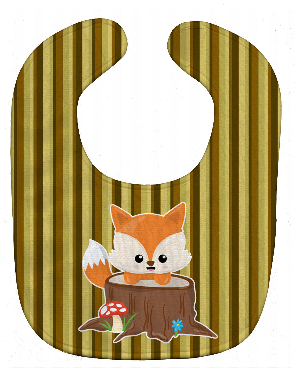 Baby Fox Tree Stripes Baby Bib BB7088BIB