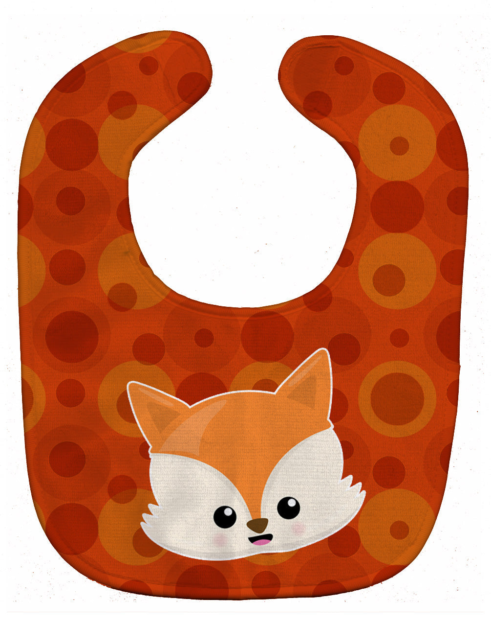 Baby Fox Face Polkadots Baby Bib BB7089BIB