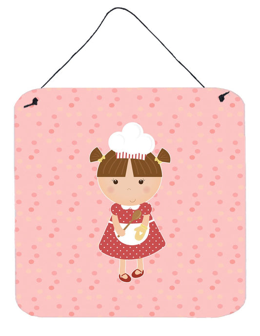 Baker Brunette on Pink Wall or Door Hanging Prints BB7277DS66