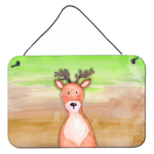 Deer Watercolor Wall or Door Hanging Prints BB7435DS812