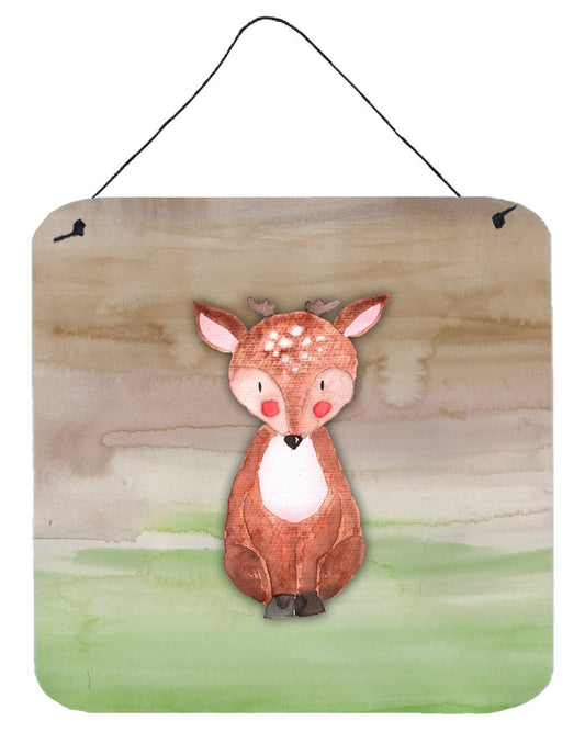 Baby Deer Watercolor Wall or Door Hanging Prints BB7442DS66