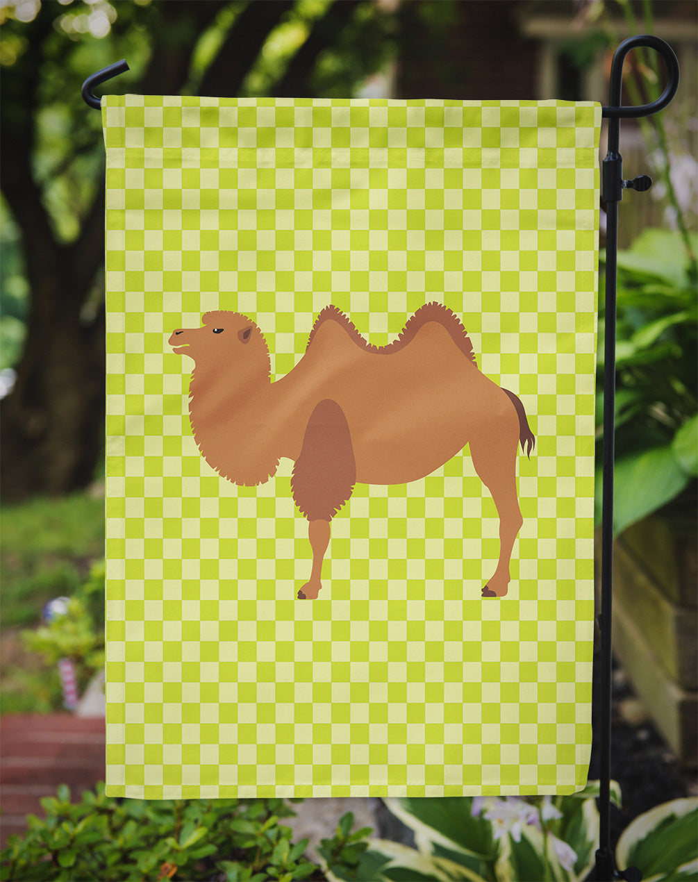 Bactrian Camel Green Garden Flag - Outdoor Decorative Yard Flag