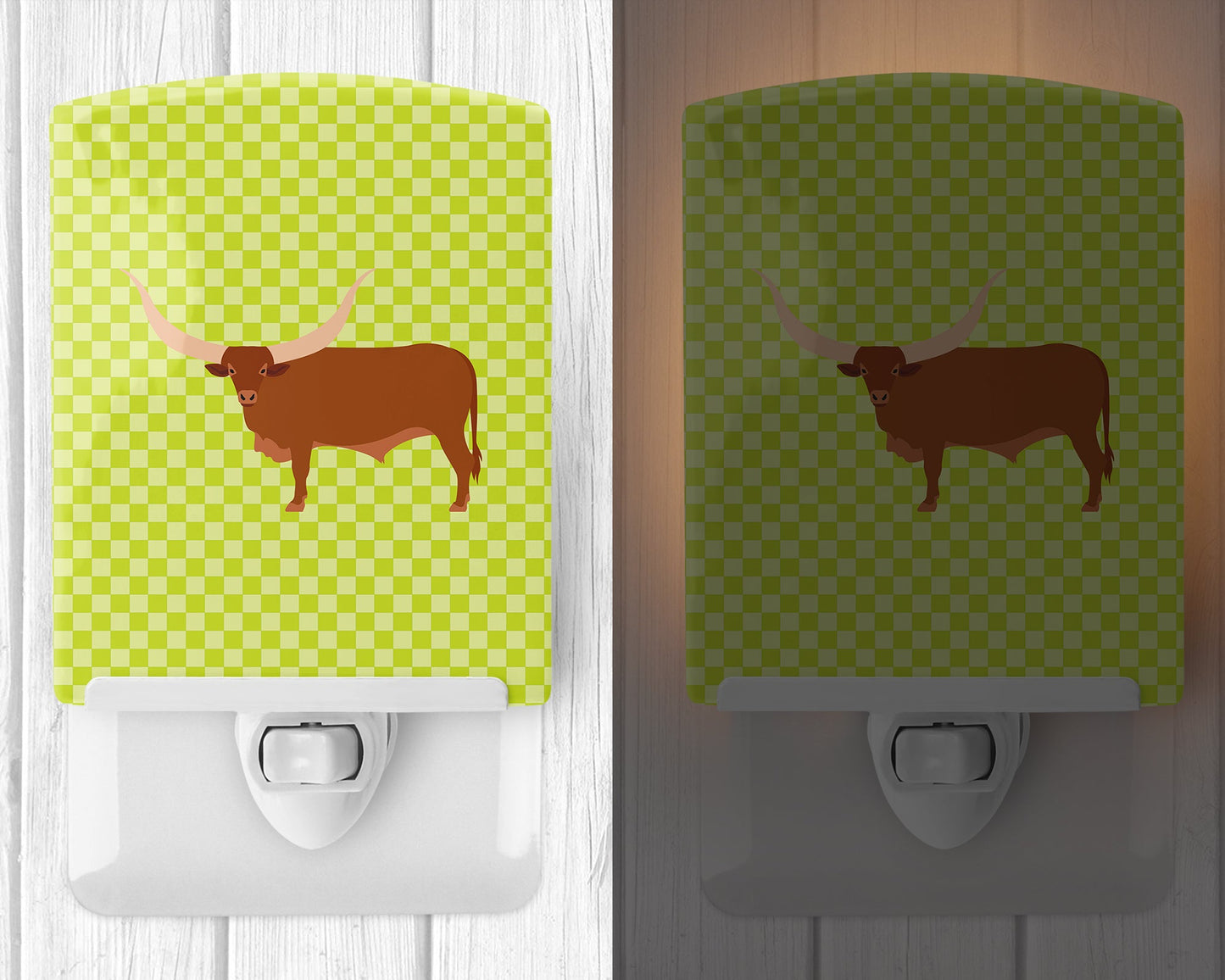 Ankole-Watusu Cow Green Ceramic Night Light BB7649CNL