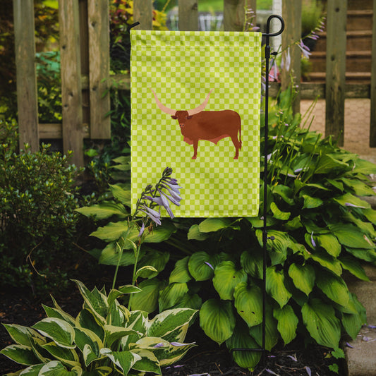 Ankole-Watusu Cow Green Garden Flag - Outdoor Decorative Yard Flag