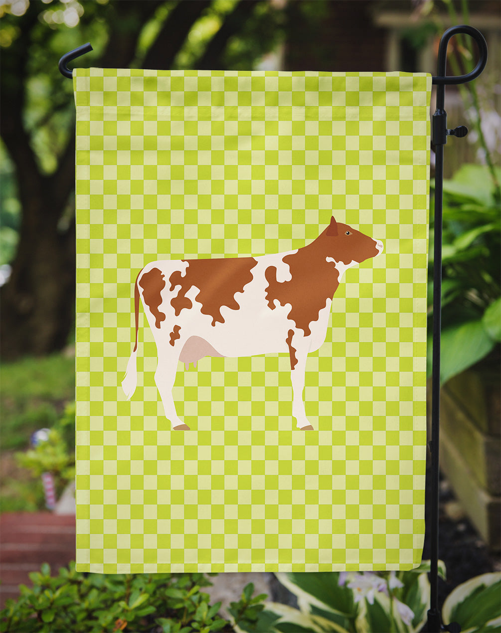 Ayrshire Cow Green Garden Flag - Outdoor Decorative Yard Flag
