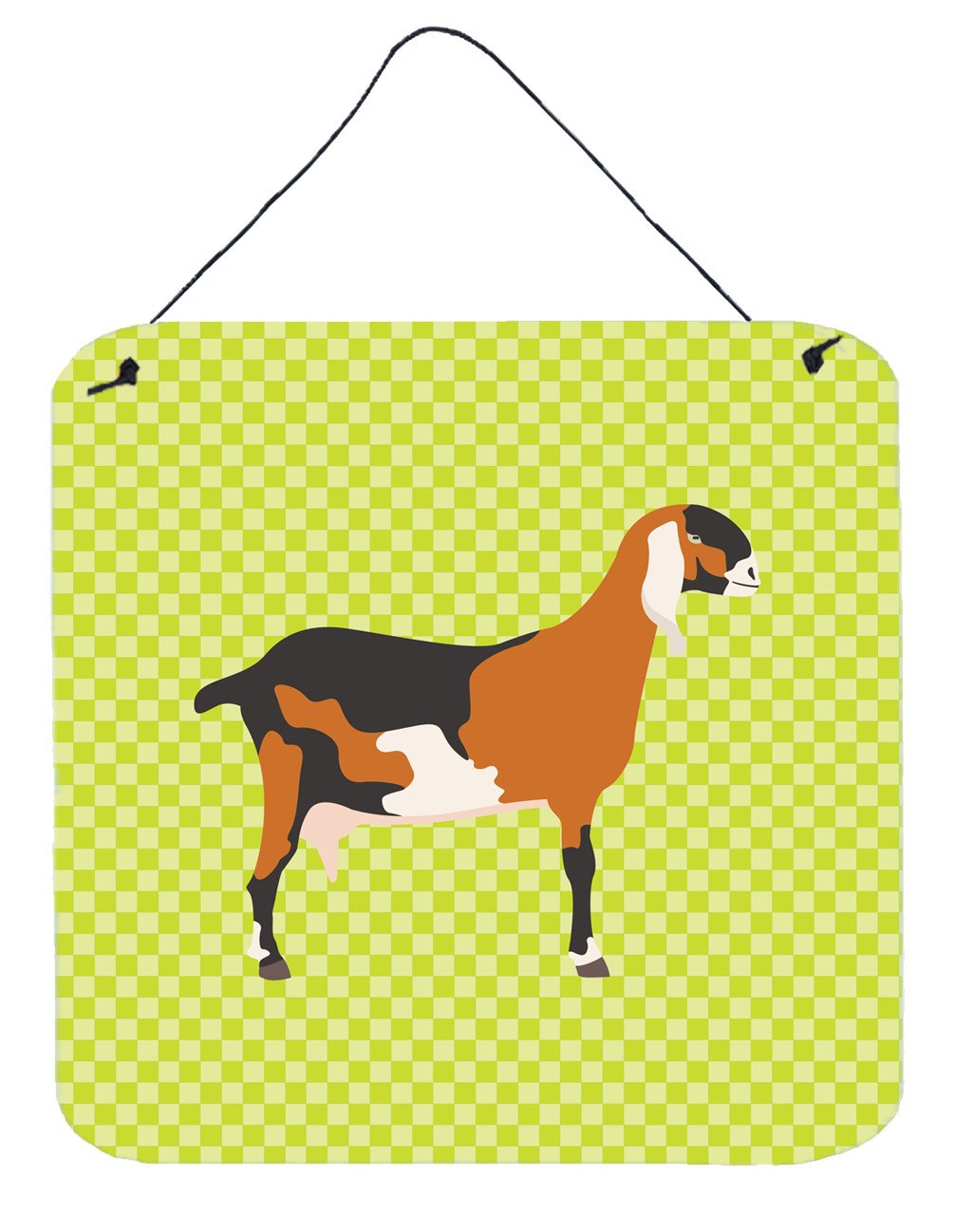 Anglo-nubian Nubian Goat Green Wall or Door Hanging Prints BB7709DS66