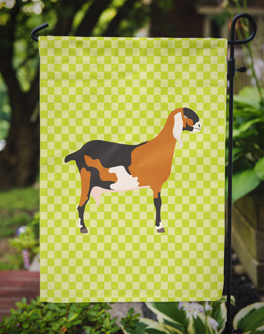 Anglo-nubian Nubian Goat Green Garden Flag - Outdoor Decorative Yard Flag