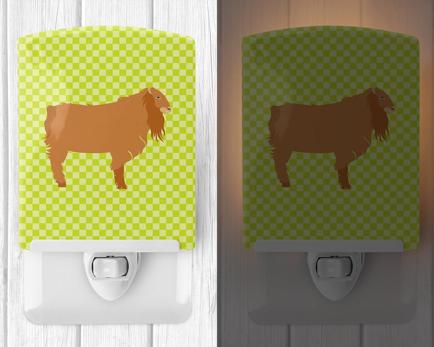 American Lamancha Goat Green Ceramic Night Light BB7711CNL