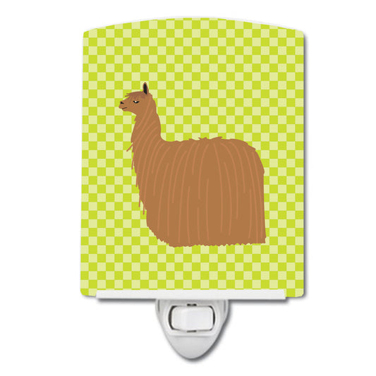 Alpaca Suri Green Ceramic Night Light BB7746CNL