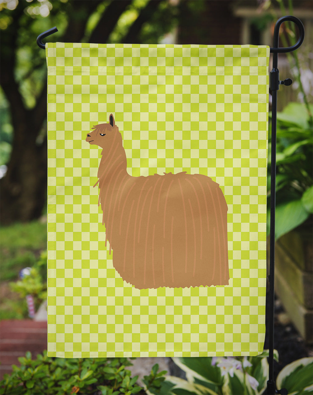 Alpaca Suri Green Garden Flag - Outdoor Decorative Yard Flag