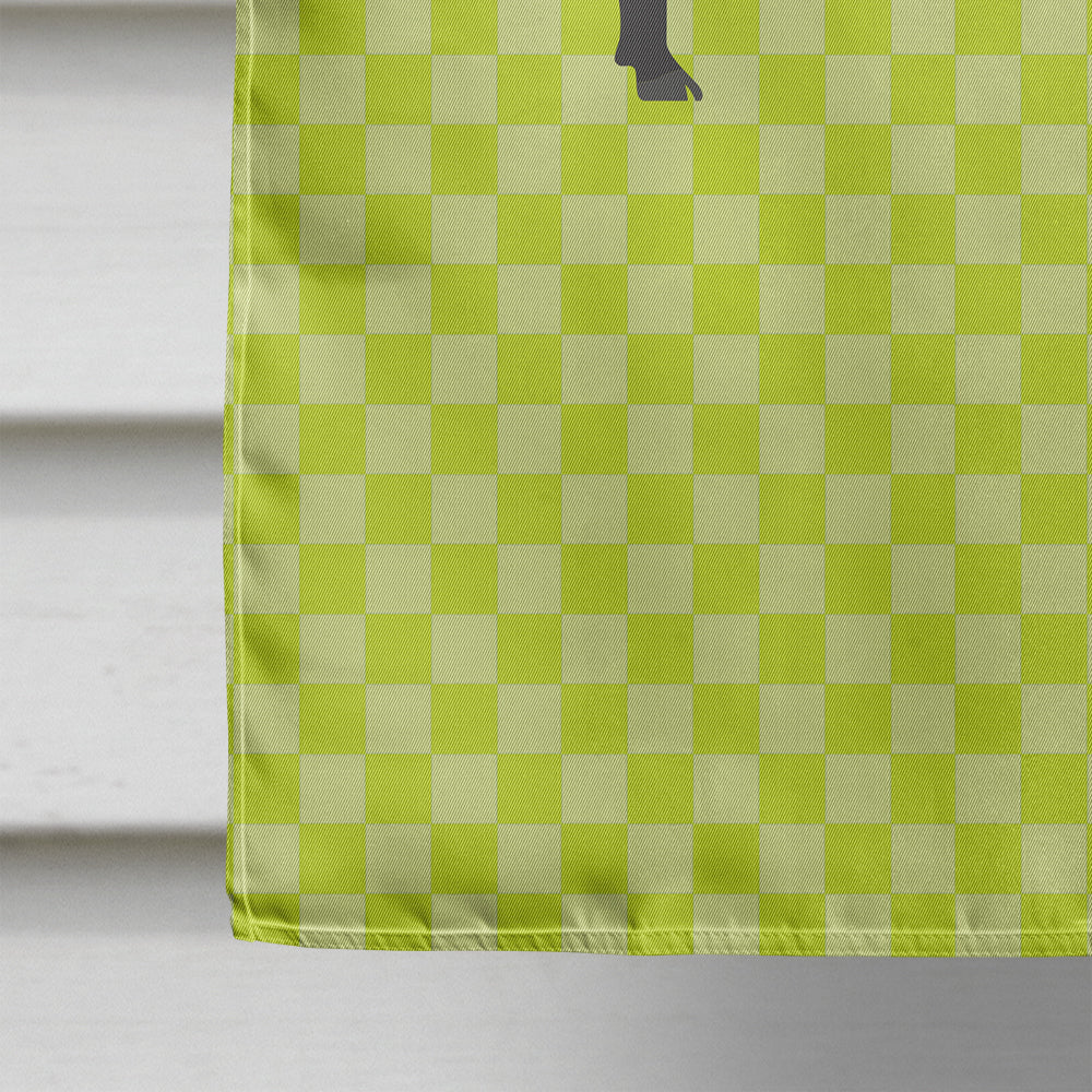 Devon Large Black Pig Green Flag Canvas House Size BB7757CHF