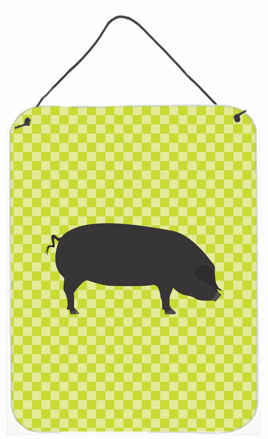 Devon Large Black Pig Green Wall or Door Hanging Prints BB7757DS1216