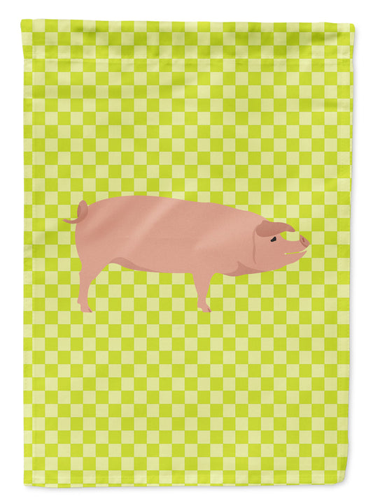 American Landrace Pig Green Garden Flag - Outdoor Decorative Yard Flag