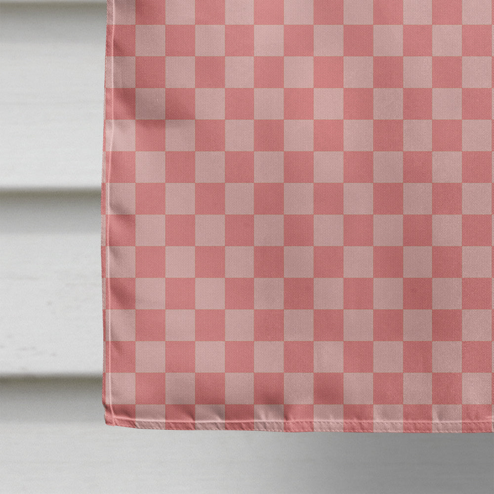 Arabian Camel Dromedary Pink Check Flag Canvas House Size BB7817CHF