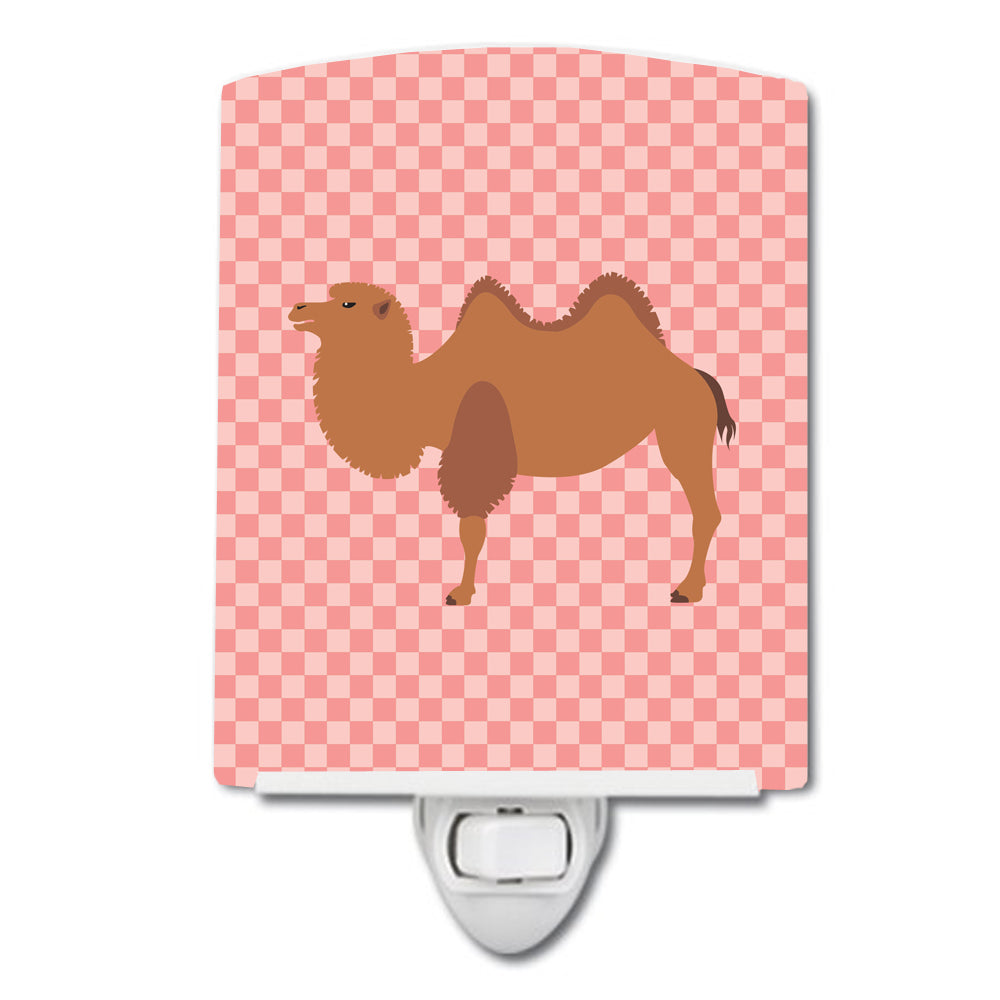 Bactrian Camel Pink Check Ceramic Night Light BB7818CNL