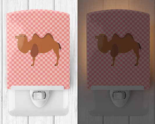 Bactrian Camel Pink Check Ceramic Night Light BB7818CNL