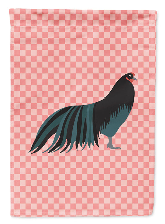 Sumatra Chicken Pink Check Flag Garden Size