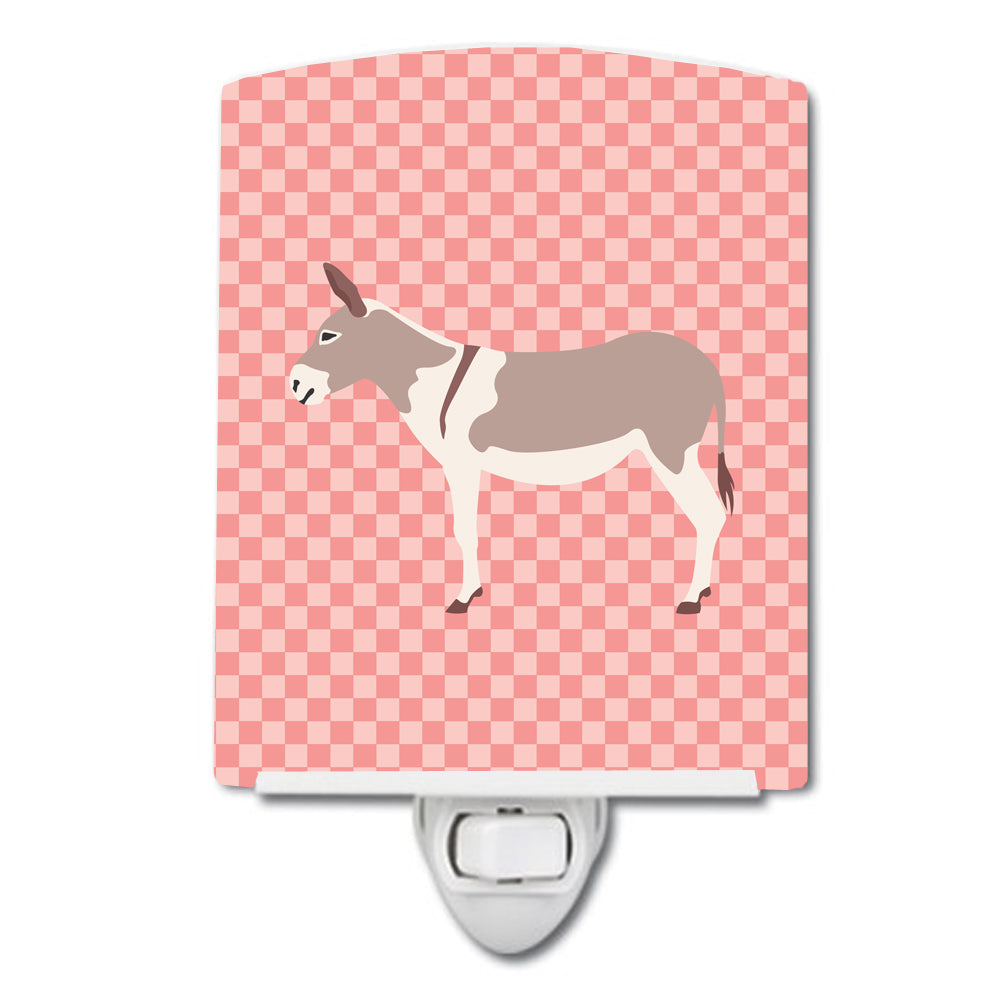 Australian Teamster Donkey Pink Check Ceramic Night Light BB7846CNL