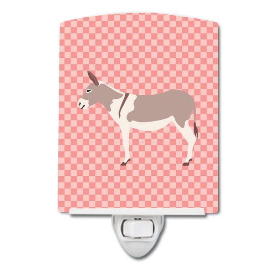 Australian Teamster Donkey Pink Check Ceramic Night Light BB7846CNL