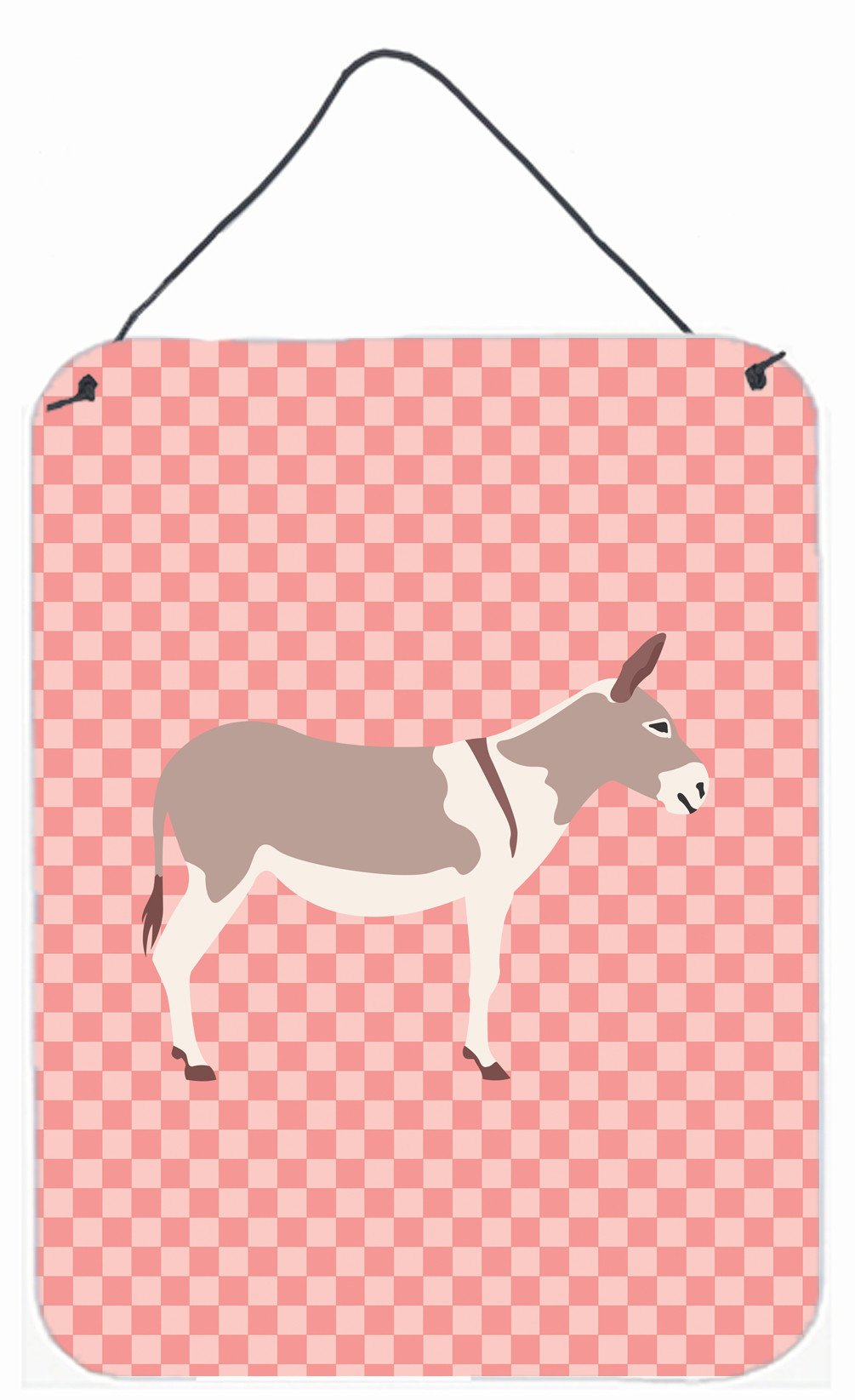 Australian Teamster Donkey Pink Check Wall or Door Hanging Prints BB7846DS1216
