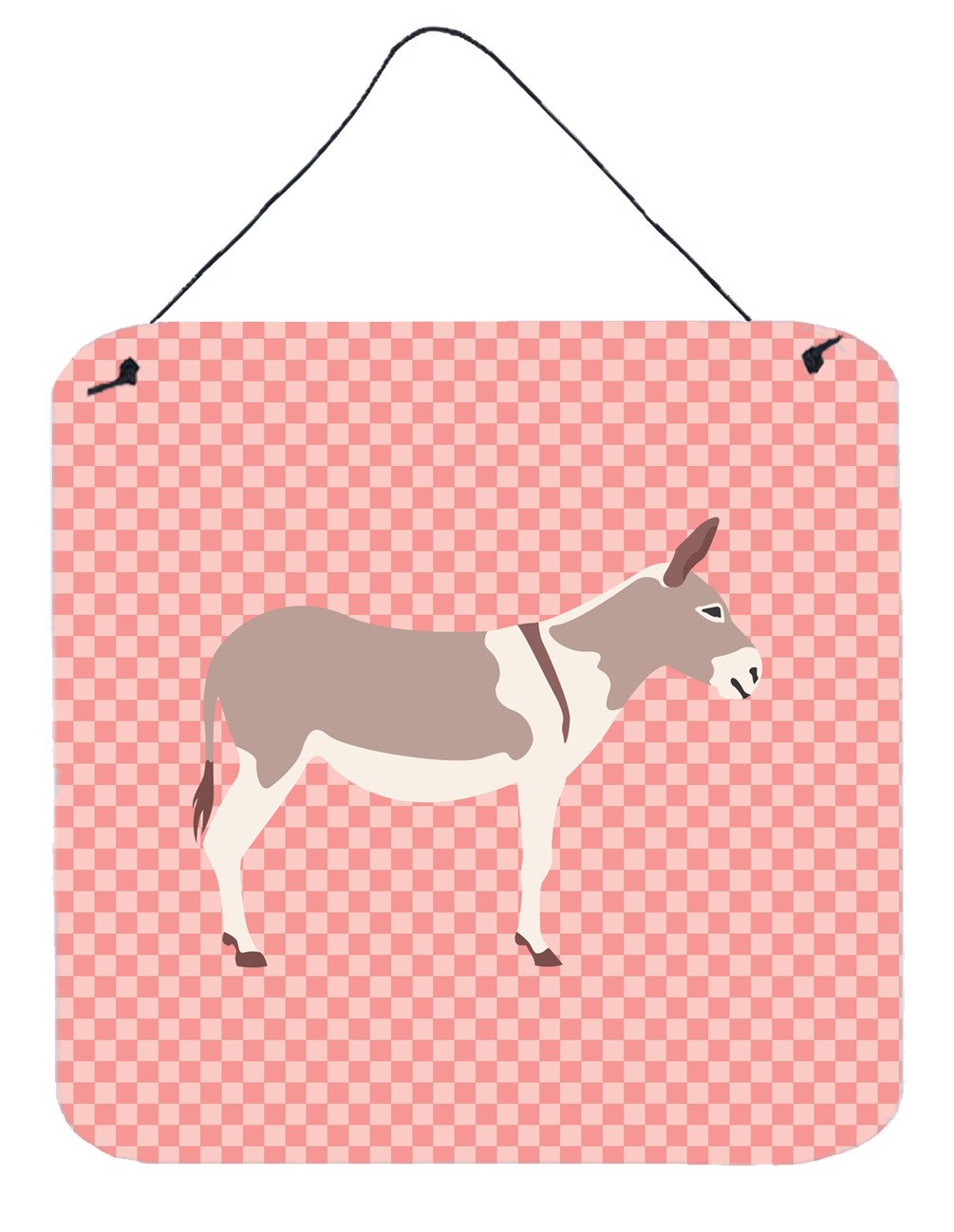 Australian Teamster Donkey Pink Check Wall or Door Hanging Prints BB7846DS66