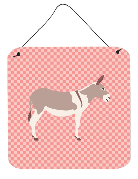 Australian Teamster Donkey Pink Check Wall or Door Hanging Prints BB7846DS66