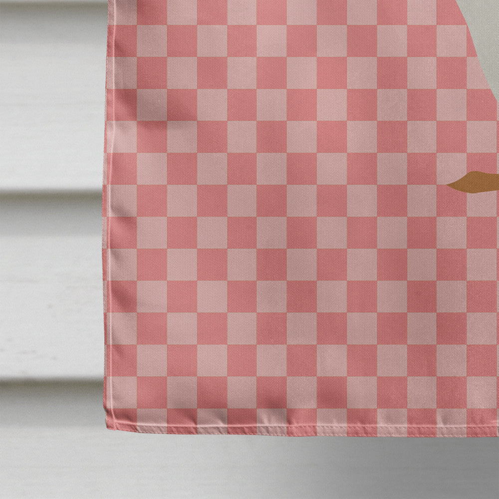Bali Duck Pink Check Flag Canvas House Size BB7859CHF
