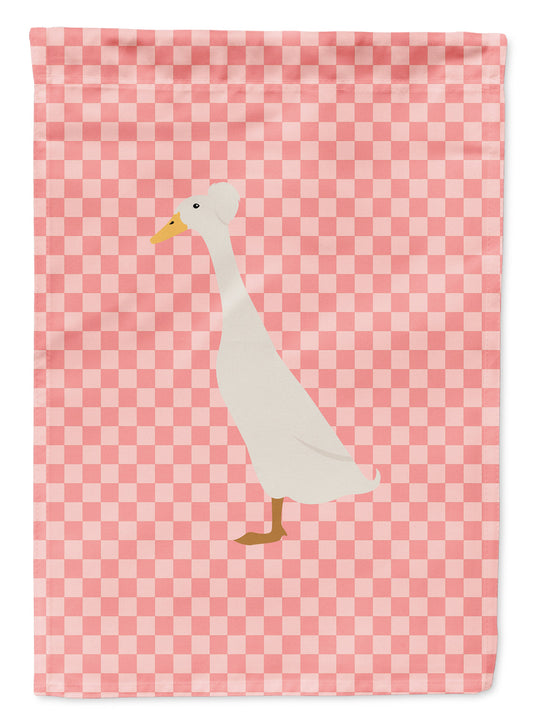 Bali Duck Pink Check Garden Flag - Outdoor Decorative Yard Flag