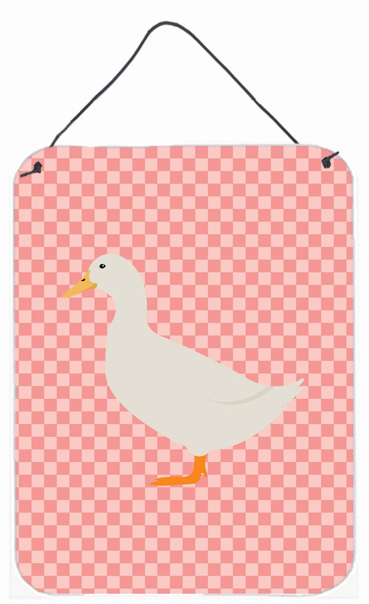 American Pekin Duck Pink Check Wall or Door Hanging Prints BB7860DS1216