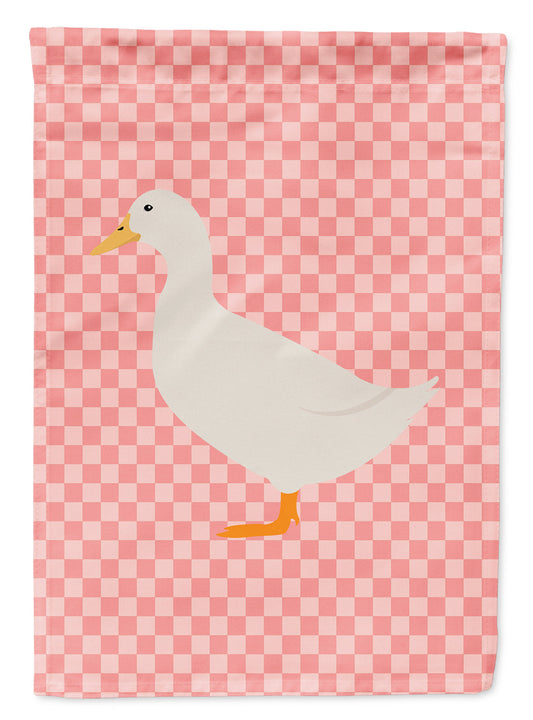 American Pekin Duck Pink Check Garden Flag - Outdoor Decorative Yard Flag