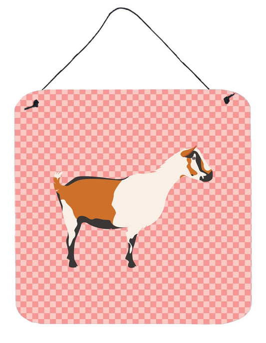 Alpine Goat Pink Check Wall or Door Hanging Prints BB7880DS66