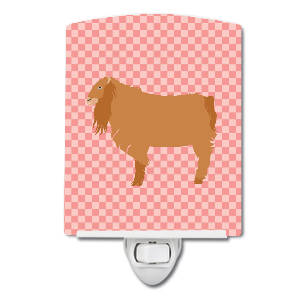 American Lamancha Goat Pink Check Ceramic Night Light BB7885CNL