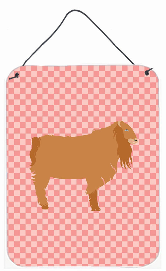 American Lamancha Goat Pink Check Wall or Door Hanging Prints BB7885DS1216