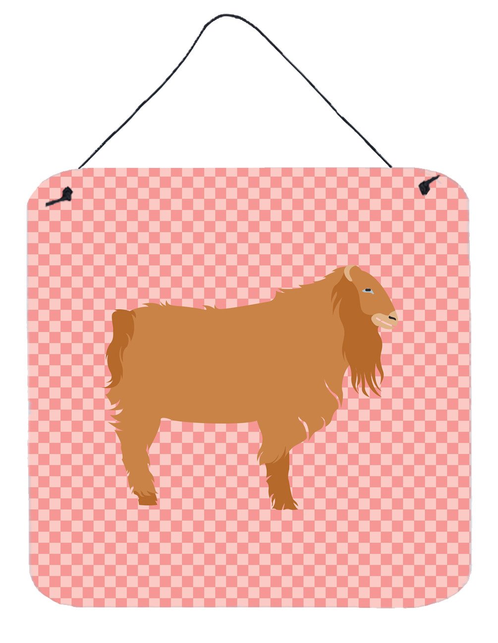 American Lamancha Goat Pink Check Wall or Door Hanging Prints BB7885DS66