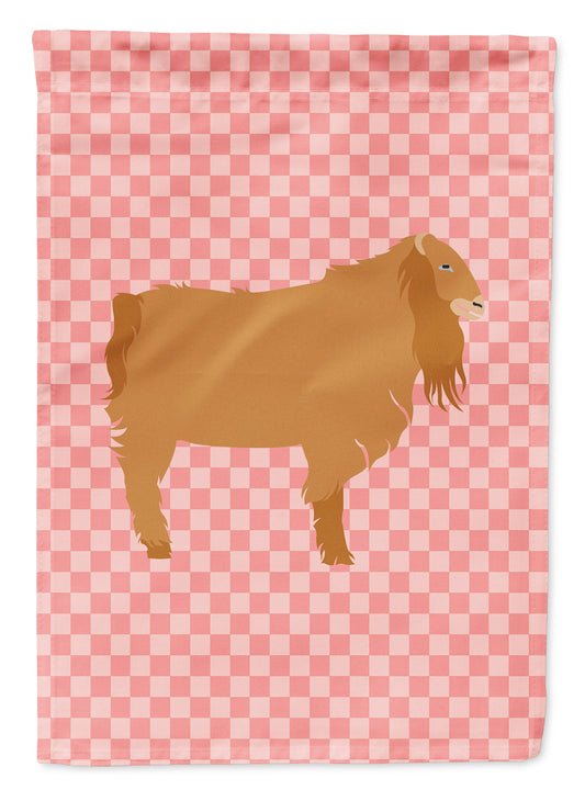American Lamancha Goat Pink Check Garden Flag - Outdoor Decorative Yard Flag