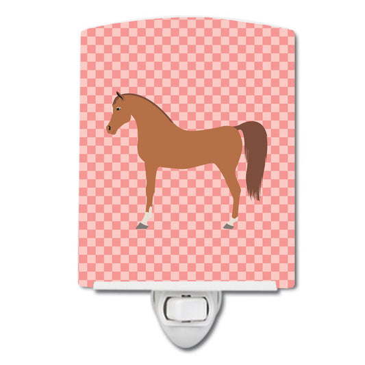 Arabian Horse Pink Check Ceramic Night Light BB7911CNL