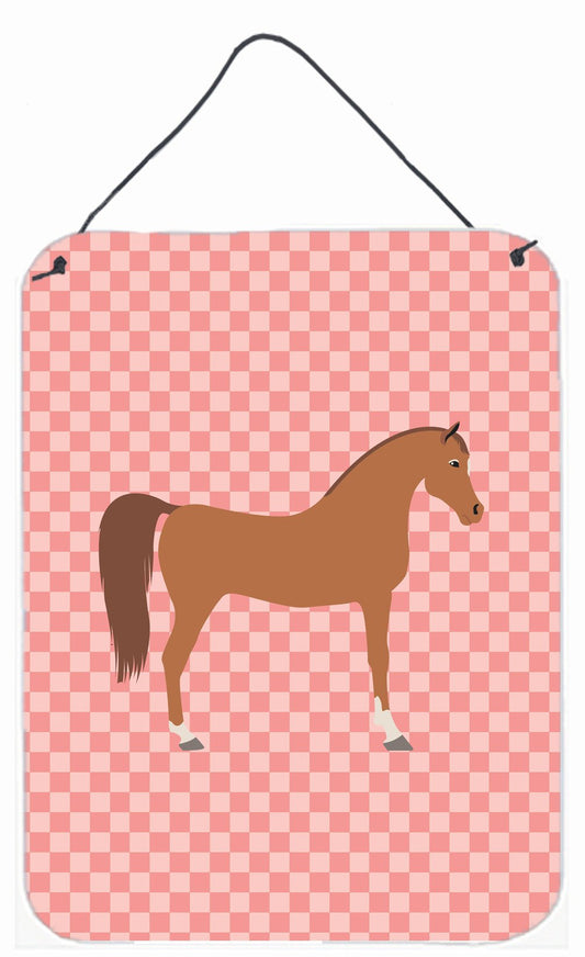 Arabian Horse Pink Check Wall or Door Hanging Prints BB7911DS1216