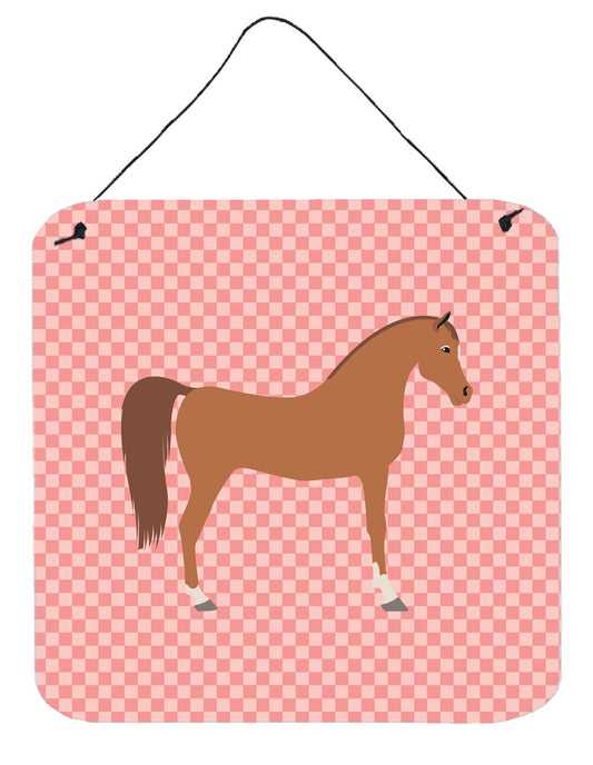 Arabian Horse Pink Check Wall or Door Hanging Prints BB7911DS66