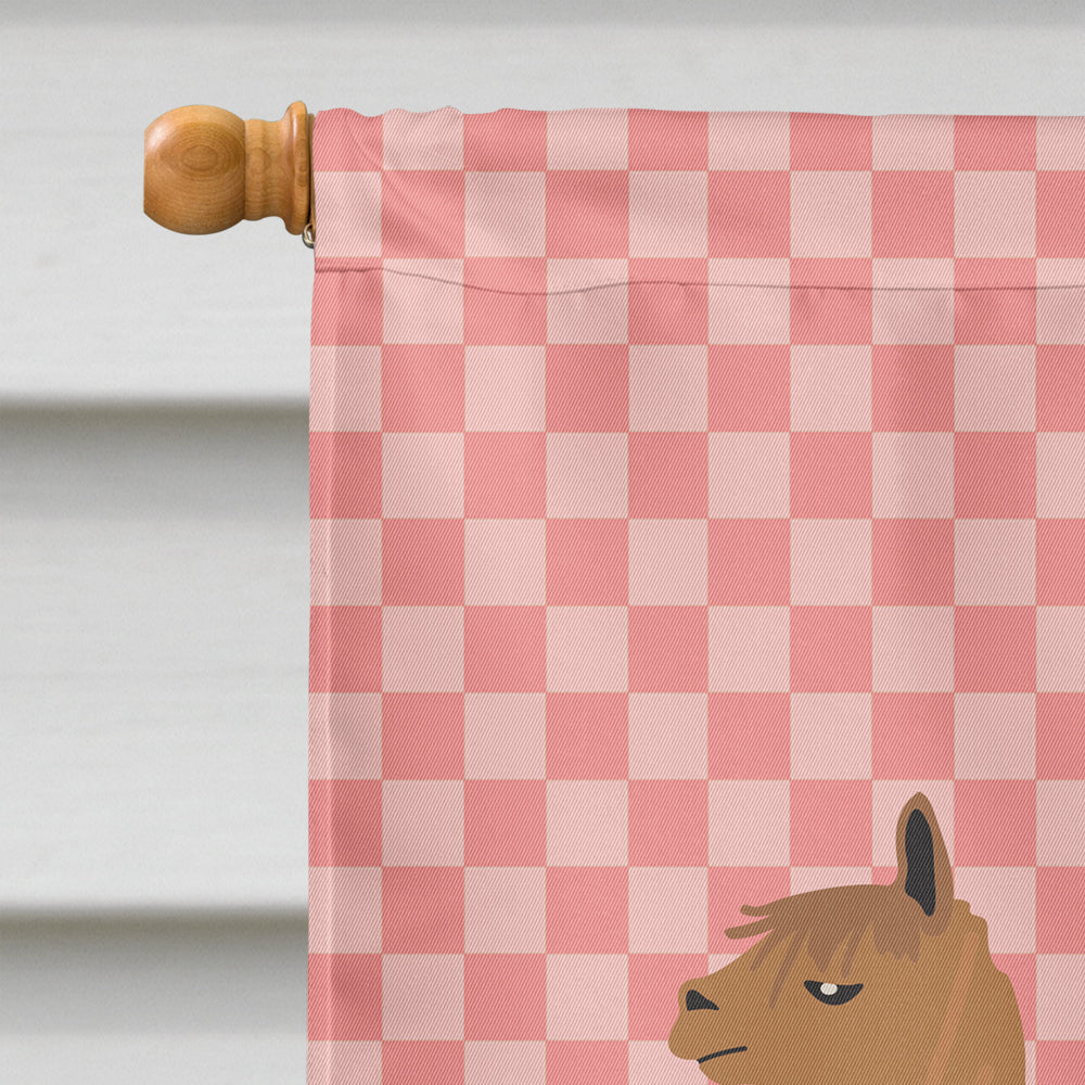 Alpaca Suri Pink Check Flag Canvas House Size BB7920CHF