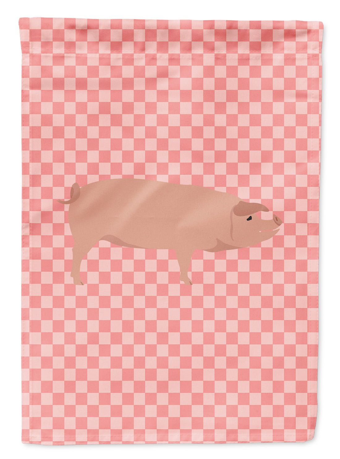 American Landrace Pig Pink Check Garden Flag - Outdoor Decorative Yard Flag