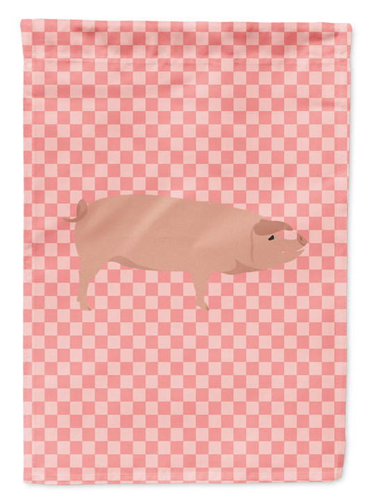 American Landrace Pig Pink Check Garden Flag - Outdoor Decorative Yard Flag