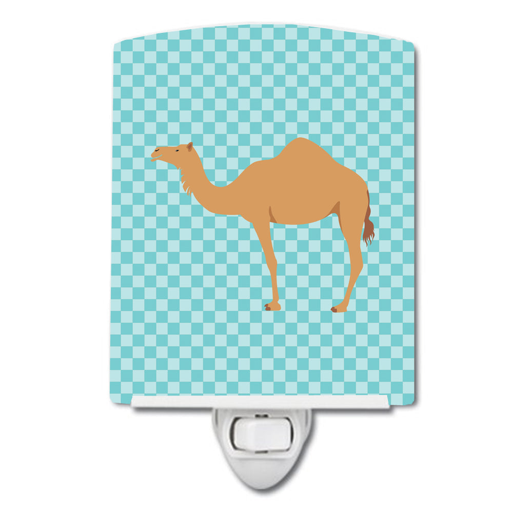 Arabian Camel Dromedary Blue Check Ceramic Night Light BB7991CNL