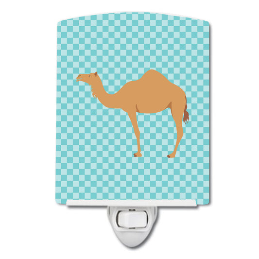 Arabian Camel Dromedary Blue Check Ceramic Night Light BB7991CNL