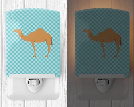 Arabian Camel Dromedary Blue Check Ceramic Night Light BB7991CNL