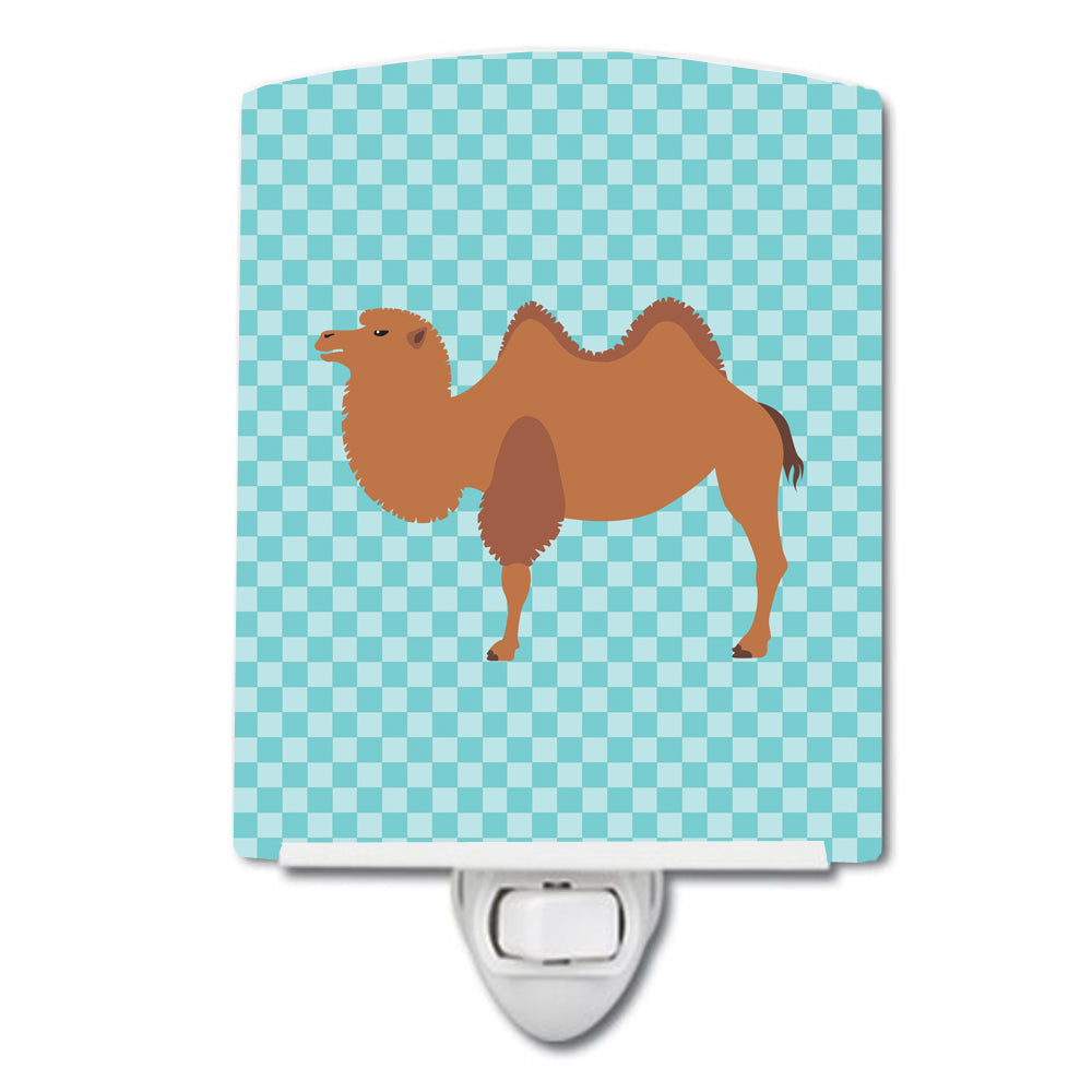 Bactrian Camel Blue Check Ceramic Night Light BB7992CNL