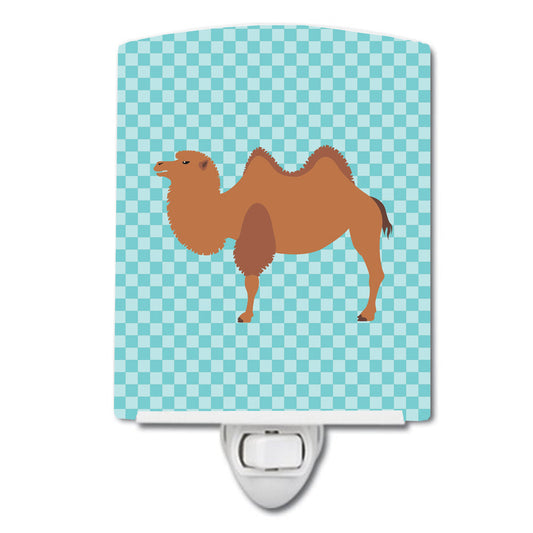 Bactrian Camel Blue Check Ceramic Night Light BB7992CNL